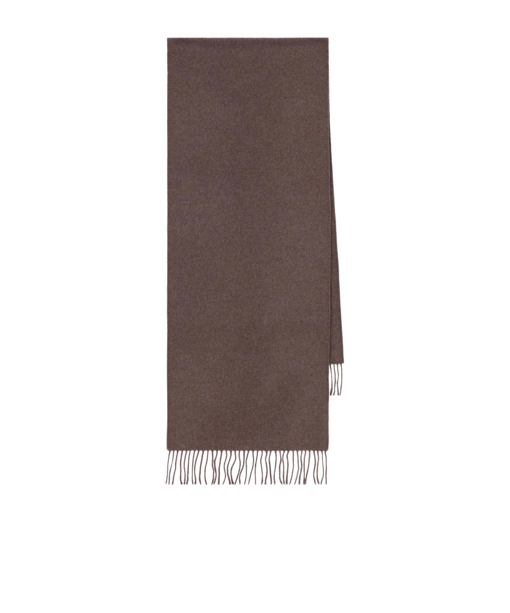 Brunello Cucinelli Fringe Cashmere Scarf In Brown