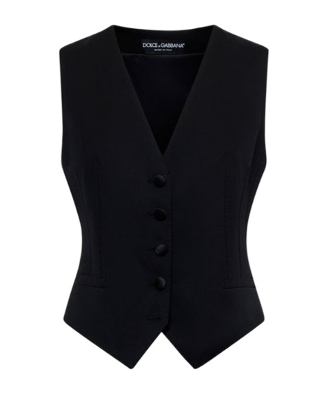 Dolce & Gabbana Single-breasted Vest In Black