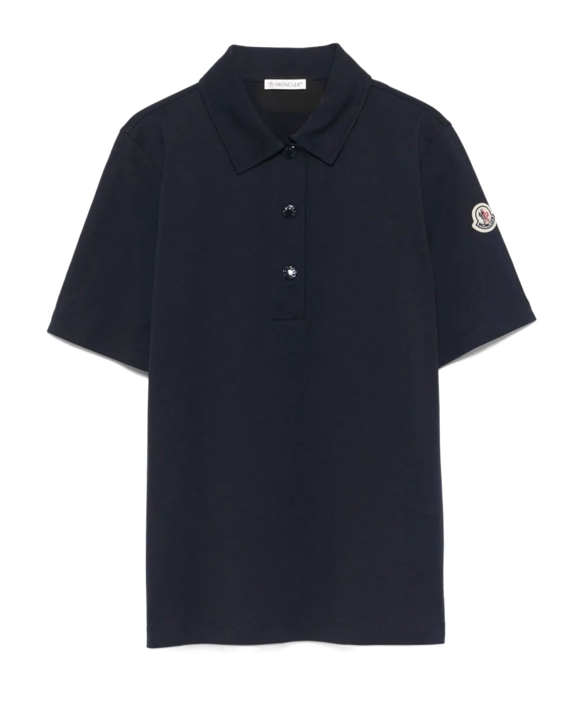 Moncler Logo-patch Polo Shirt In Blue