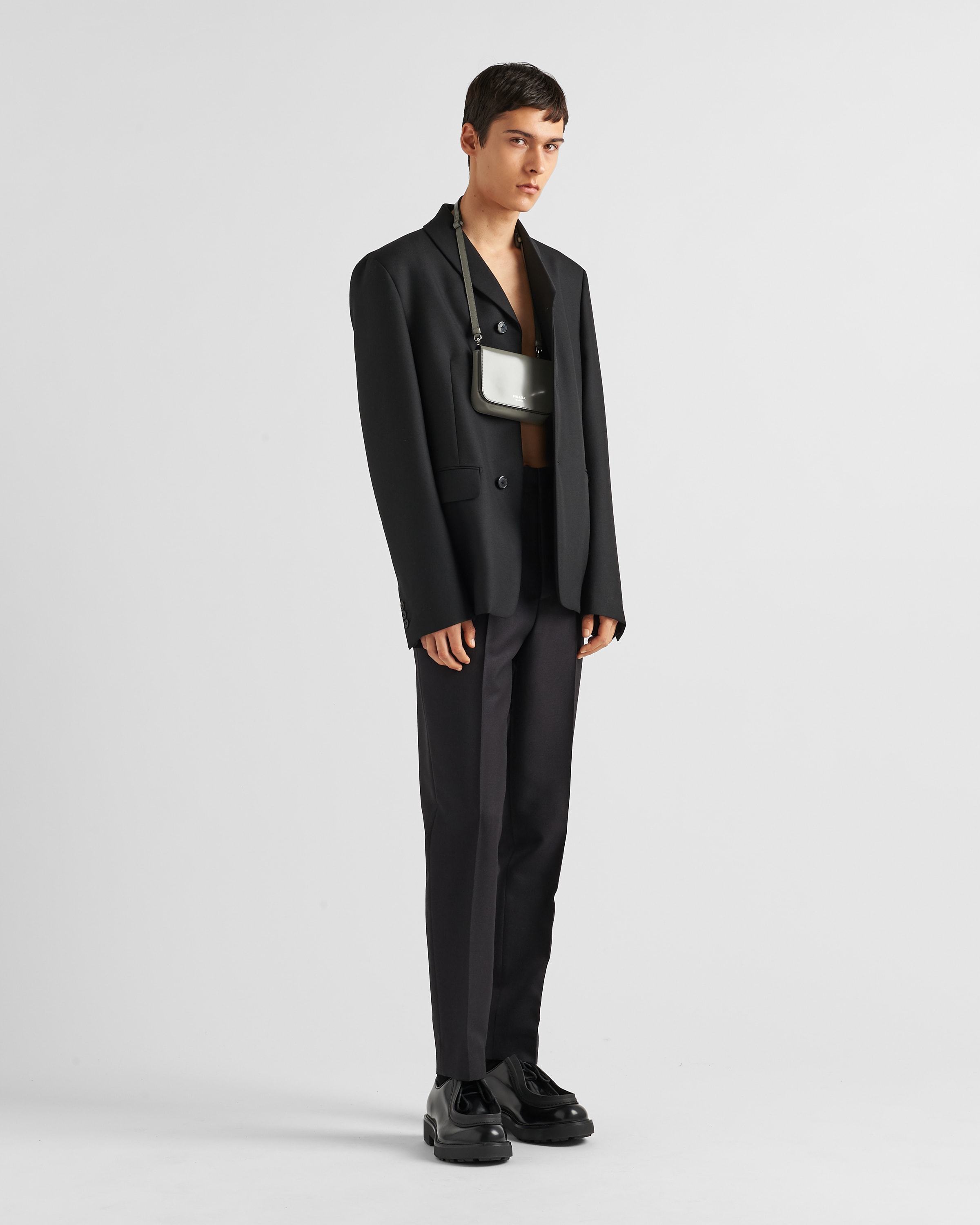 Prada Mohair Wool Trousers In Black