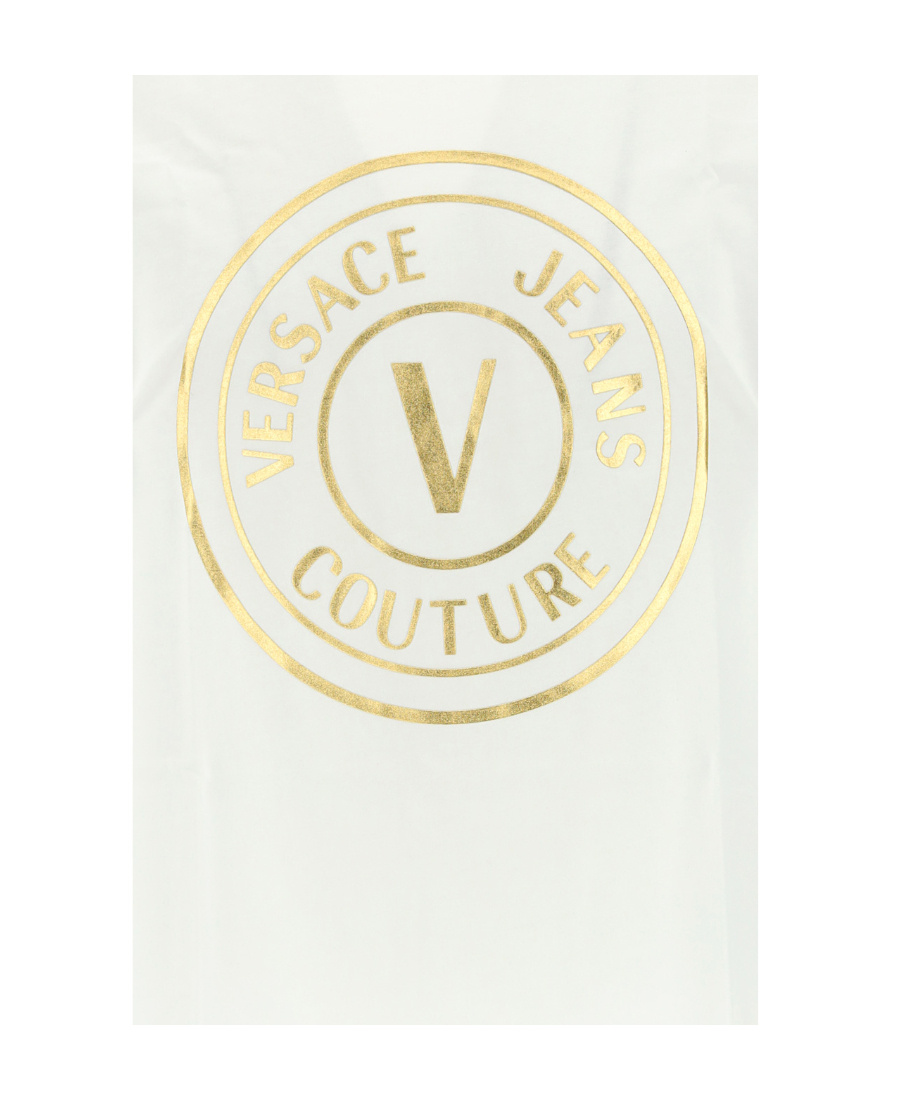 Versace Jeans Couture Logo Printed Crewneck T-shirt In White