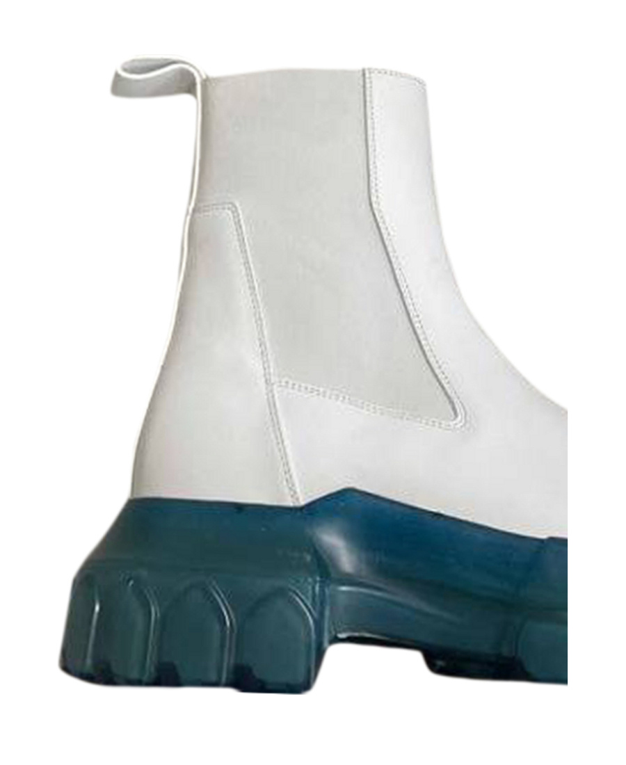 Rick Owens Round-headed Boots In White
