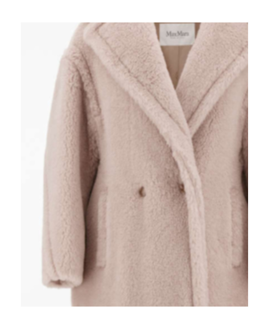 Max Mara Teddy Bear Vegan Fur Coat In Nude