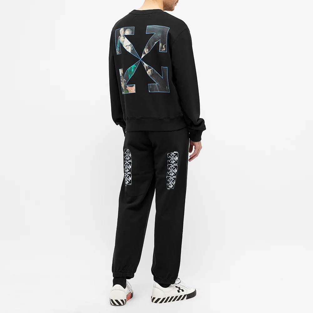 Off-white Caravaggio Painting Long-sleeve Sweatshirt In Black