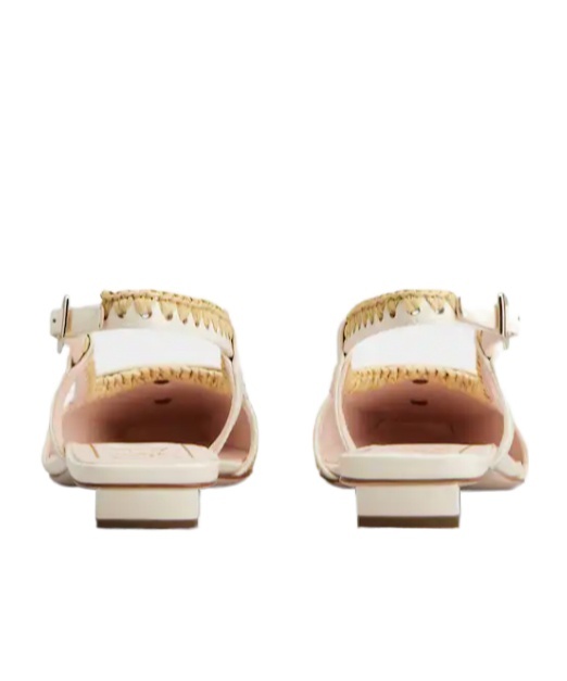 ROGER VIVIER BELLE VIVIER SLINGBACK BALLERINAS IN CANVAS 