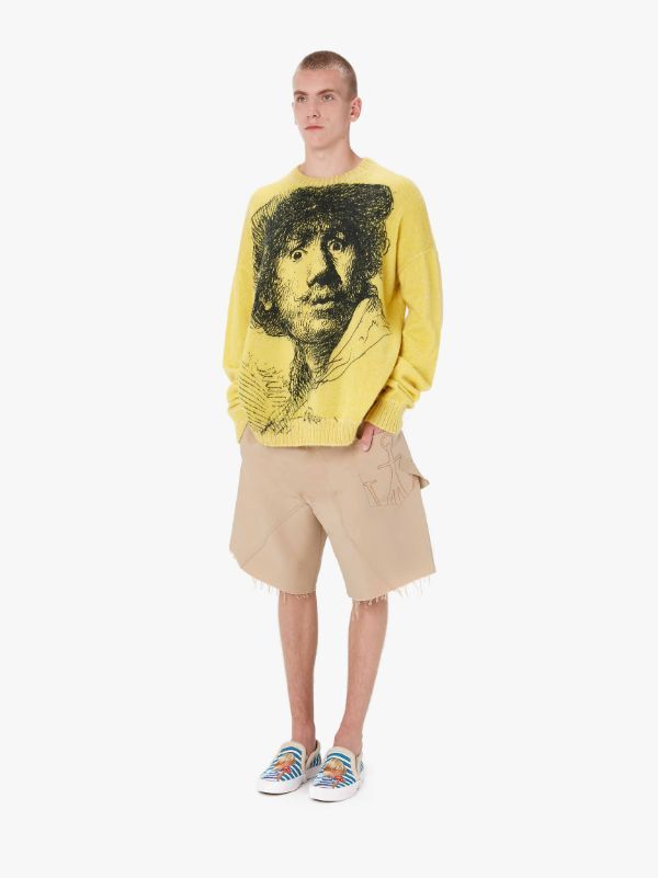Jw Anderson Rembrandt Crew Neck Jumper In Yellow