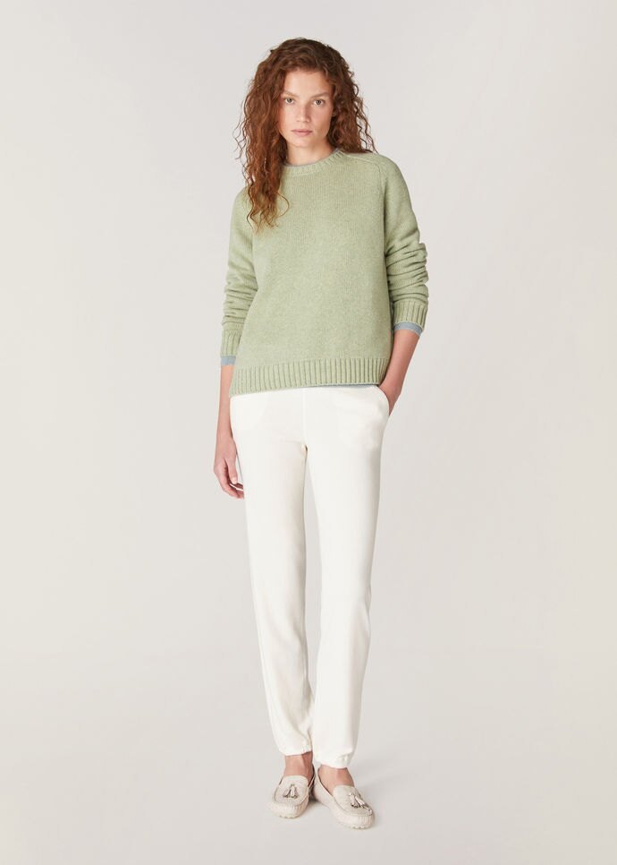 Loro Piana Straight-leg Drawstring Knitted Trousers In White