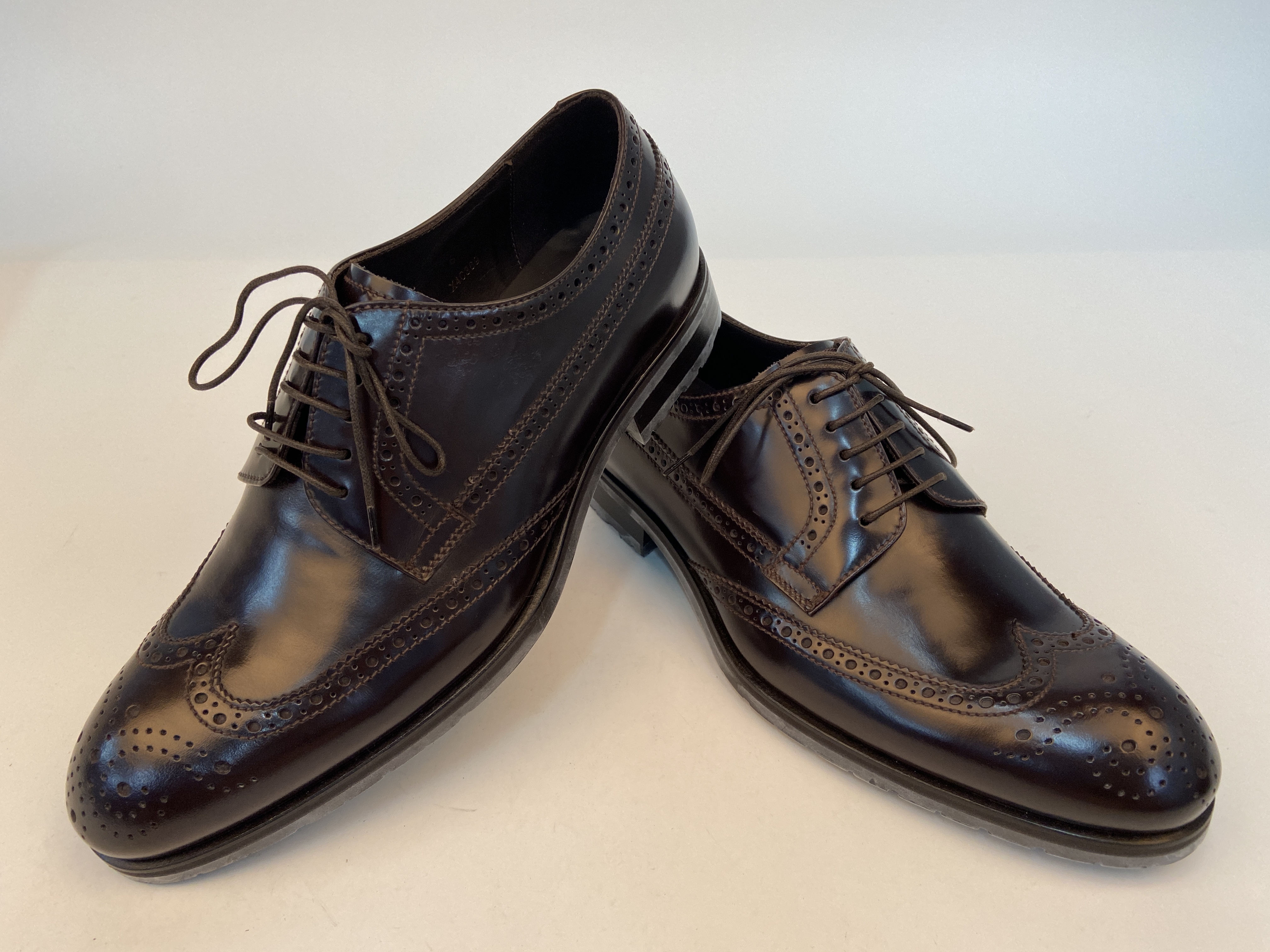 Emporio Armani Logo Business Dress Shoes In Black