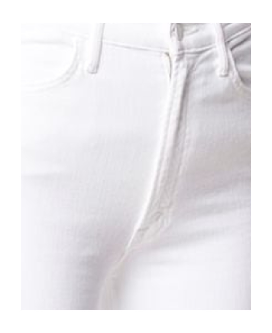 Mother The Hustler Ankle-fray Jeans In White