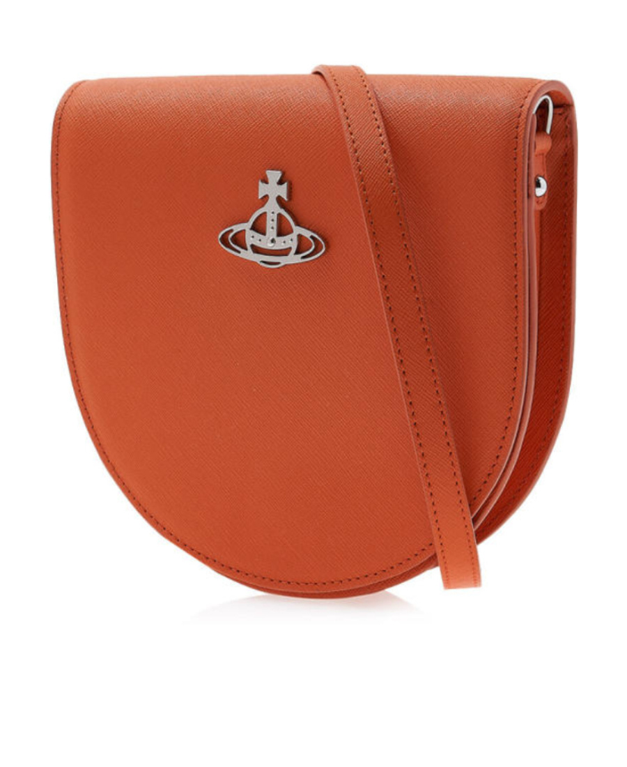 Vivienne Westwood Logo Shoulder Bag In Brown