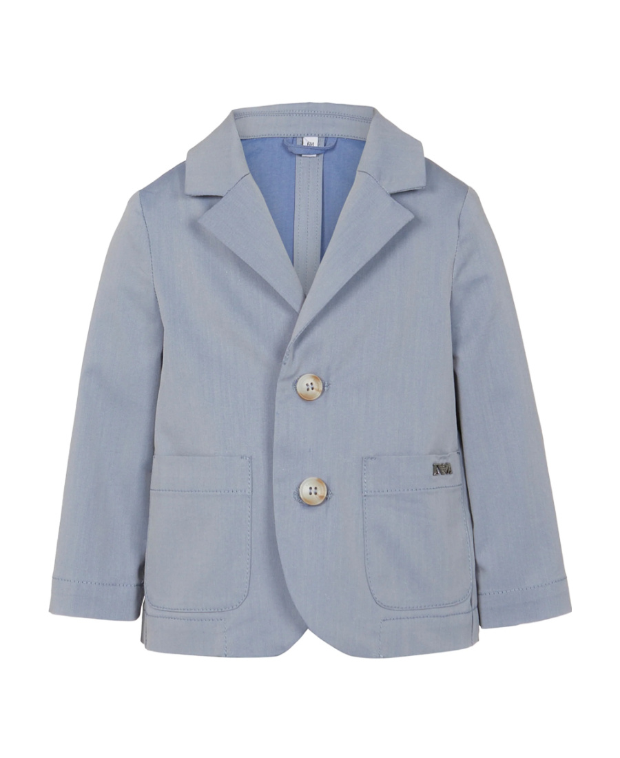 Emporio Armani Lapel Button Long-sleeved Casual Jacket In Gray