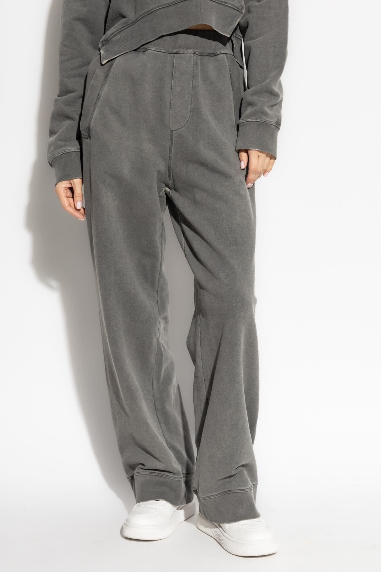 Dsquared2 Cotton Track Pants In Black