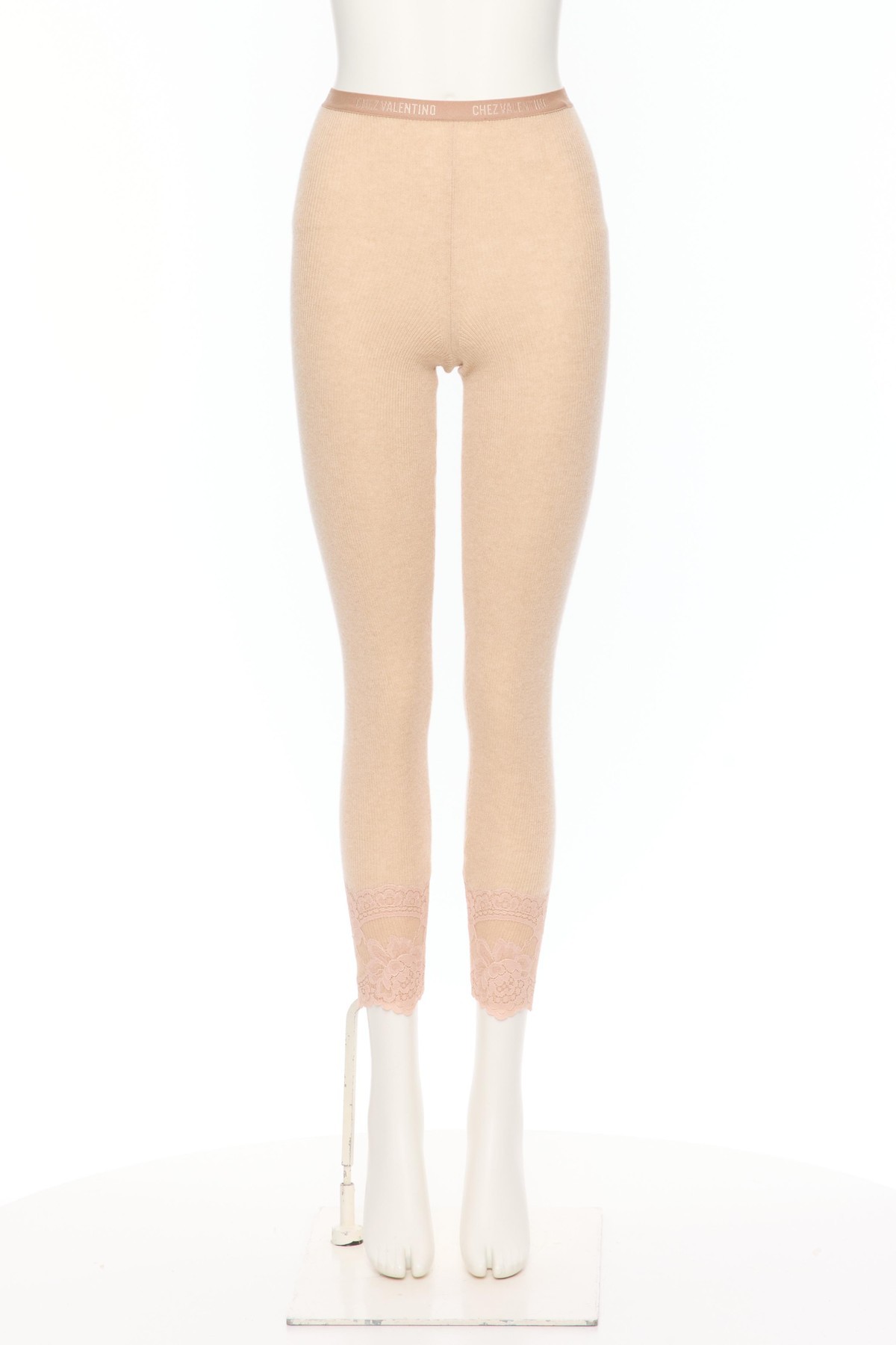 Valentino Elastic Waist Leggings In Neutral