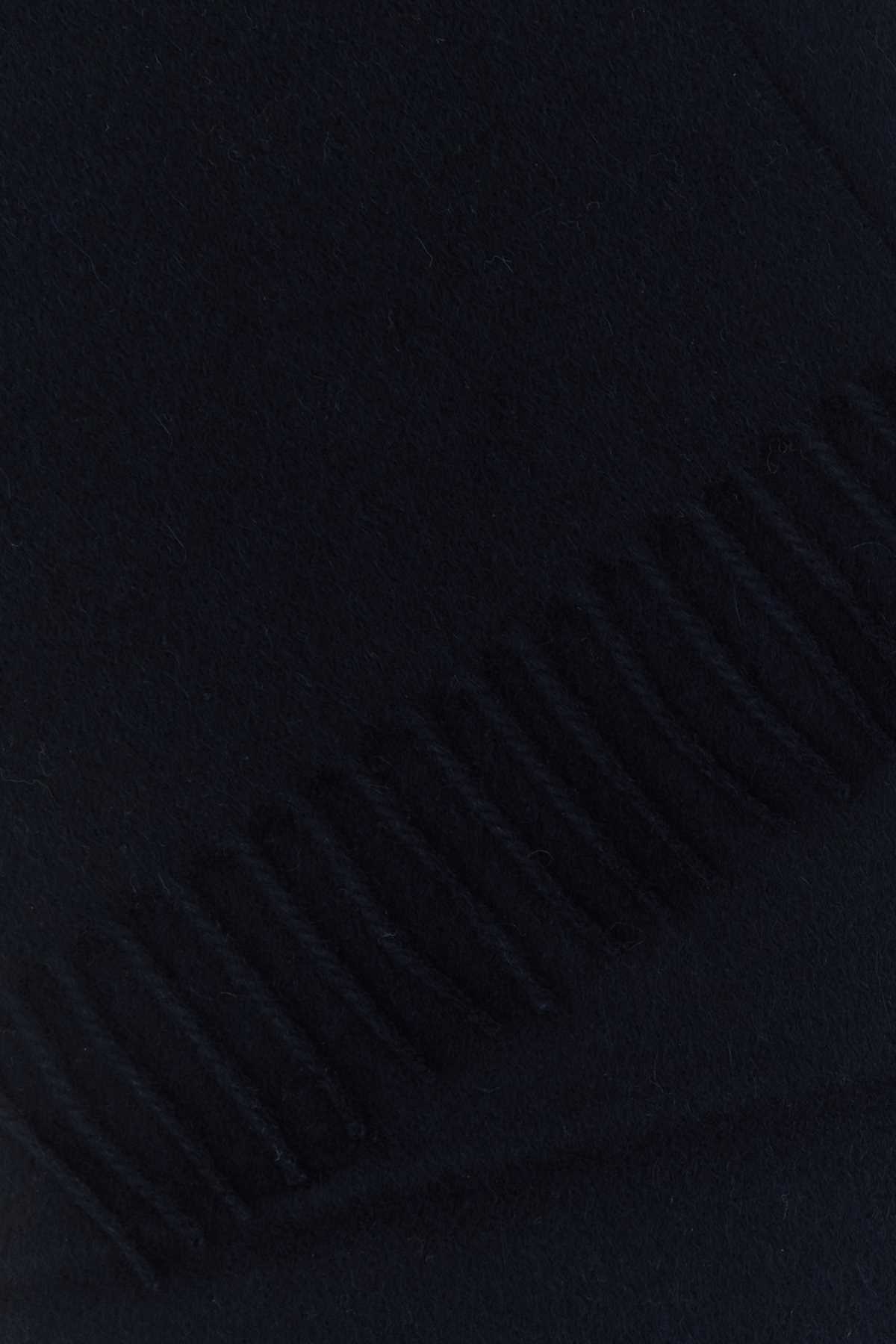 Prada Fringed Hem Twilight Scarf In Black