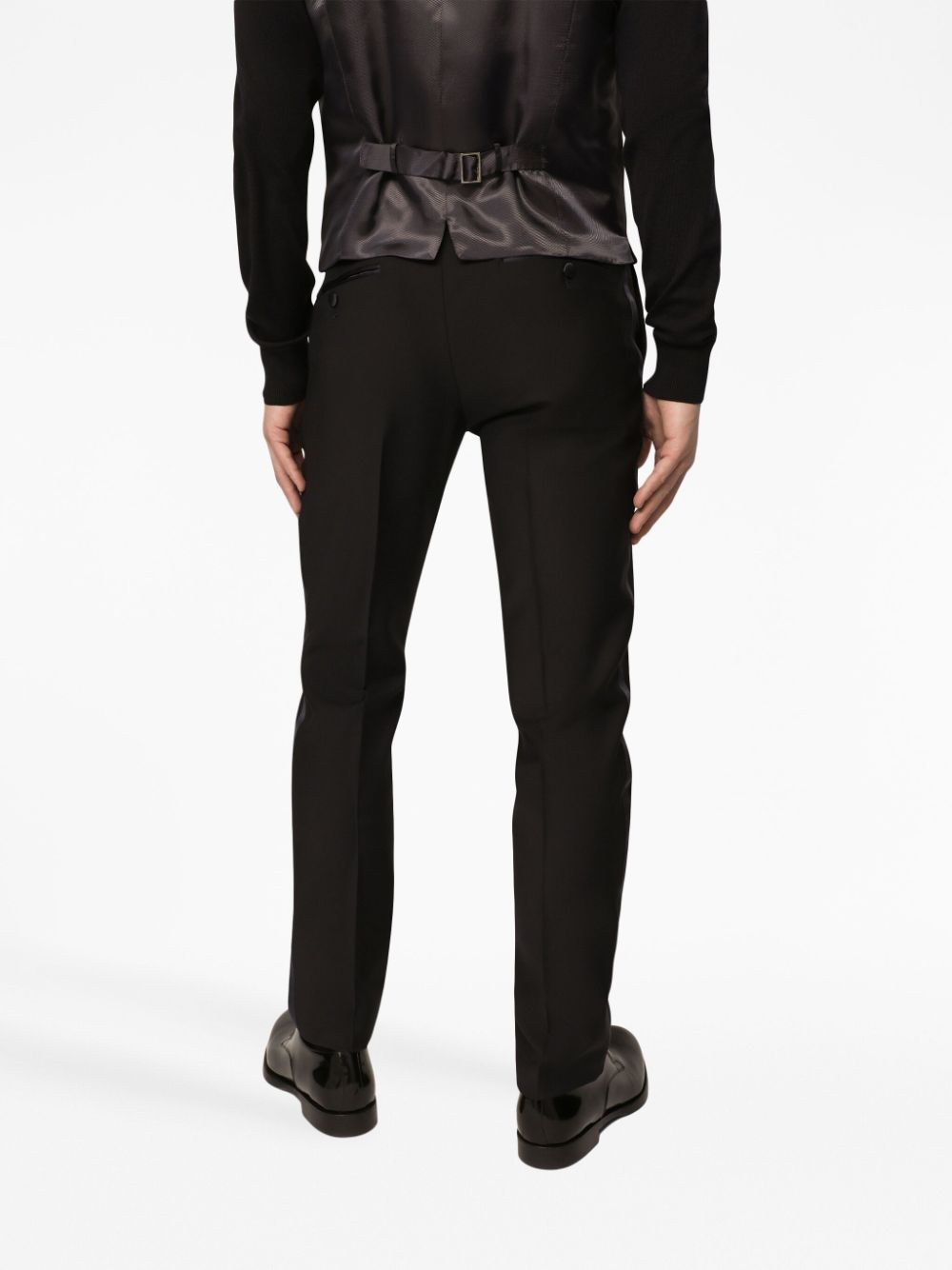 Dolce & Gabbana Wool Martini-fit Tuxedo Suit In Black