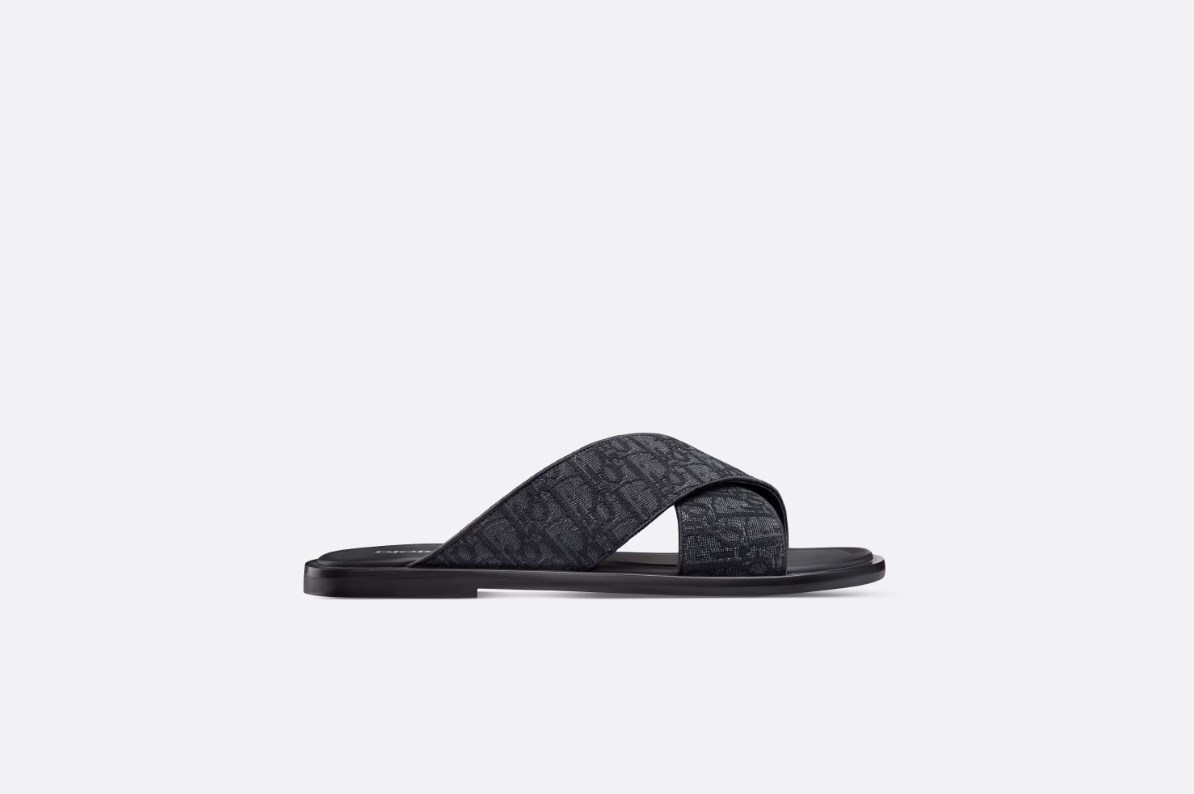 Dior Logo Sandals And Slippers In Black