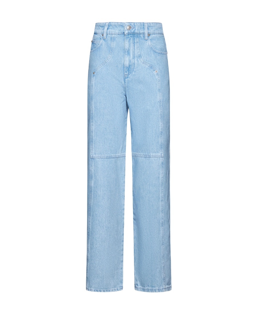 Isabel Marant Étoile Valeria Mid-rise Straight Jeans In Blue