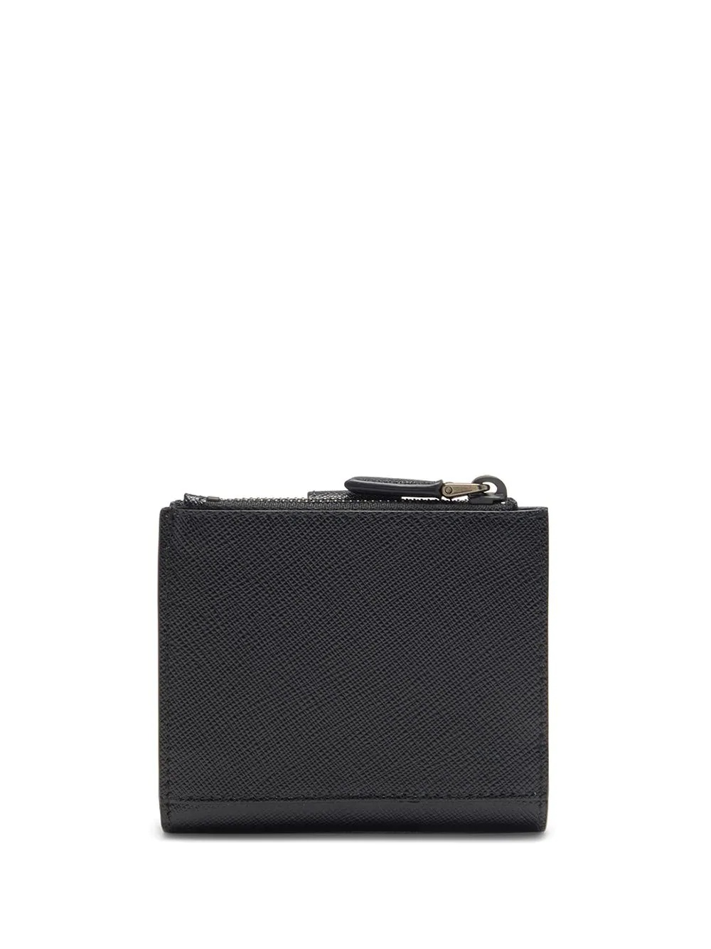 Prada Logo-lettering Saffiano Wallet In Black