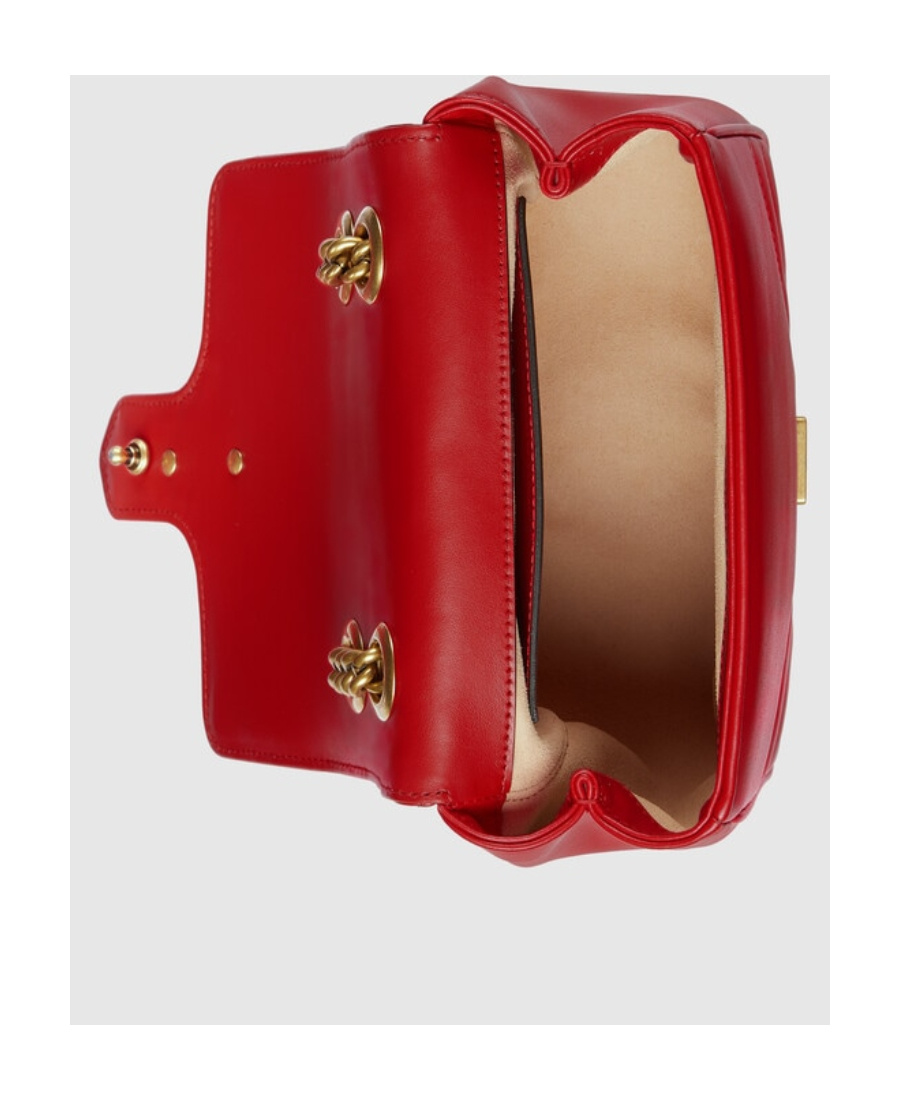 Gucci Mini Gg Marmont Shoulder Bag In Red