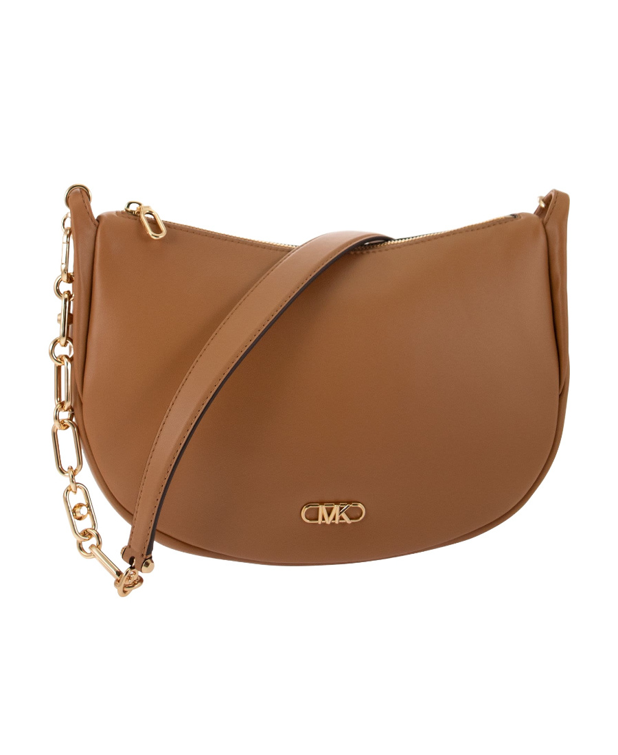 Michael Kors Kendall Leather Shoulder Bag In Brown
