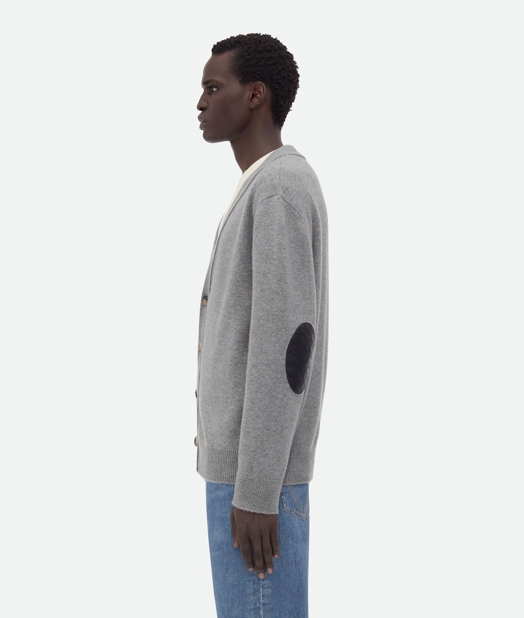 Bottega Veneta Cardigan En Cachemire In Gray