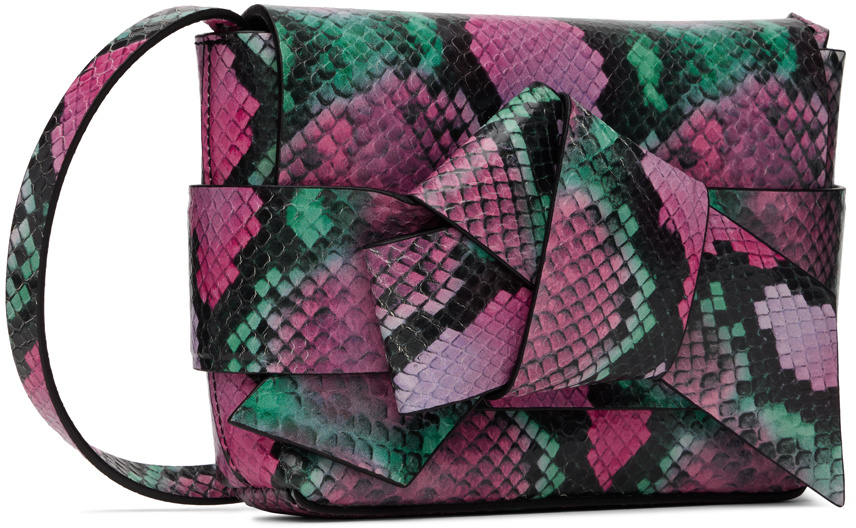 Acne Studios Snake Embossed Shoulder Bag In Black