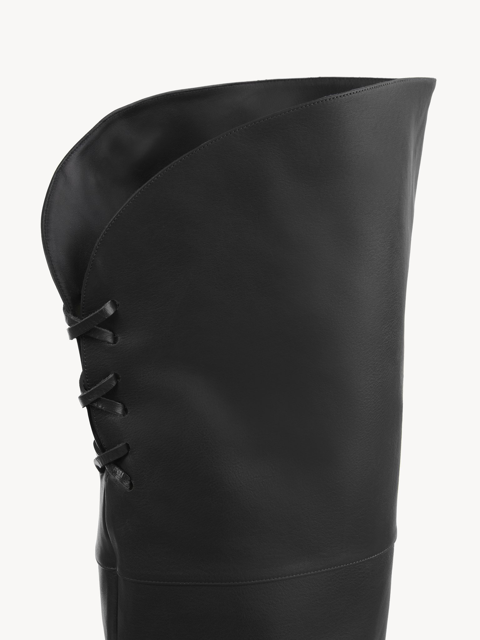 Chloé Knee-high Boots With Pointed Toe And Cone Heel In Black
