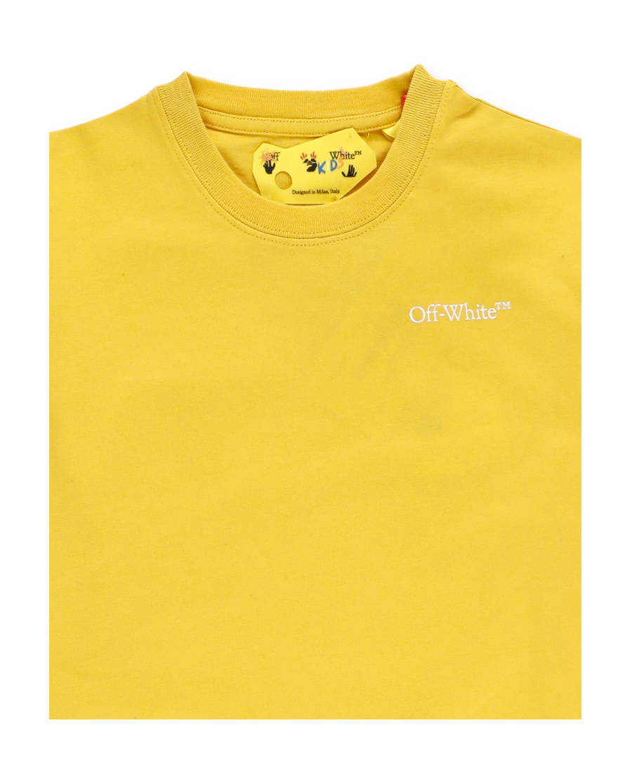 Off-white Arrows-print Cotton T-shirt In Yellow