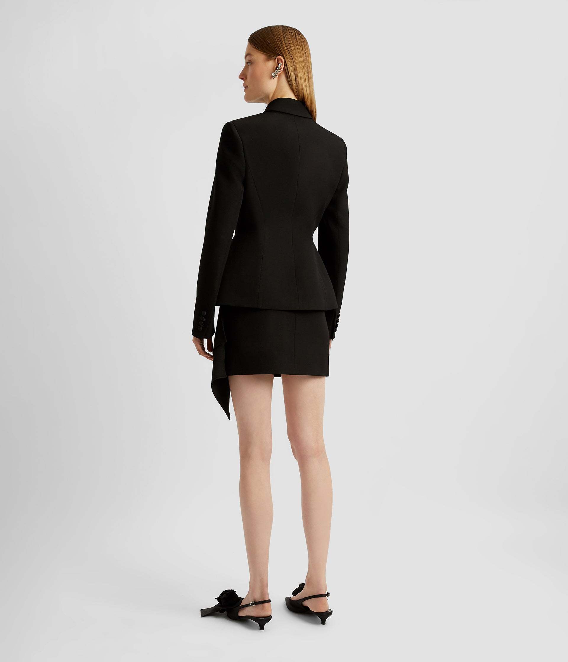 Shop Erdem Crystal-embellished Tailored Blazer In Black