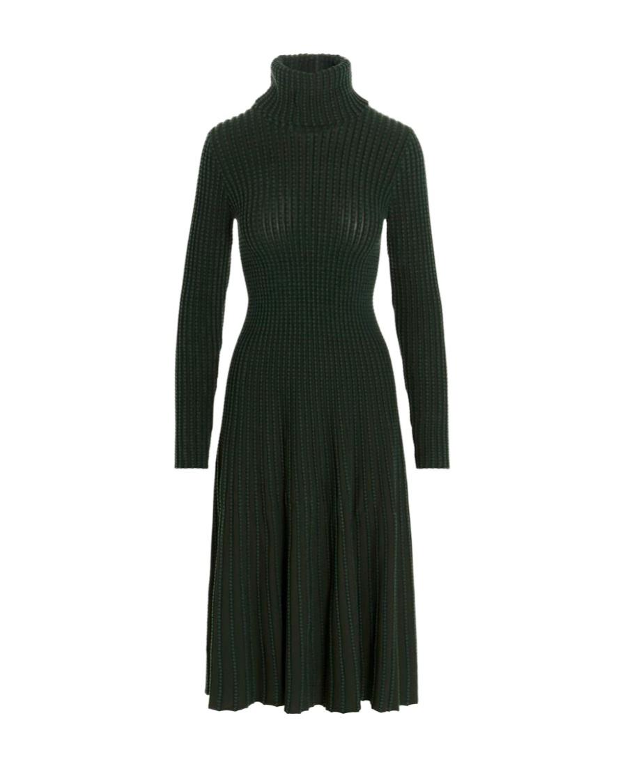 Antonino Valenti Ribbed-knit Midi Dress In Black