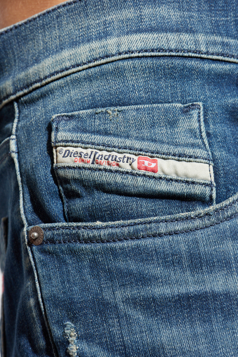 Diesel Drawstring Denim Trousers In Blue
