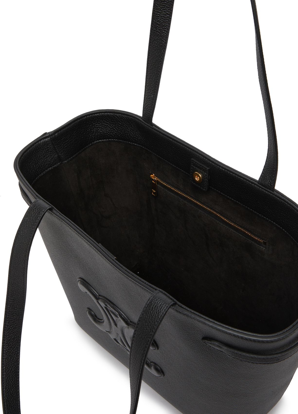 Celine Small Cabas Anas Cuir Shoulder Bag In Black
