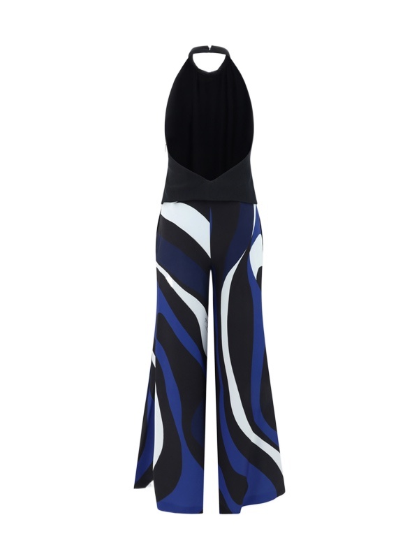 Pucci Marmo-print Jumpsuit In Black