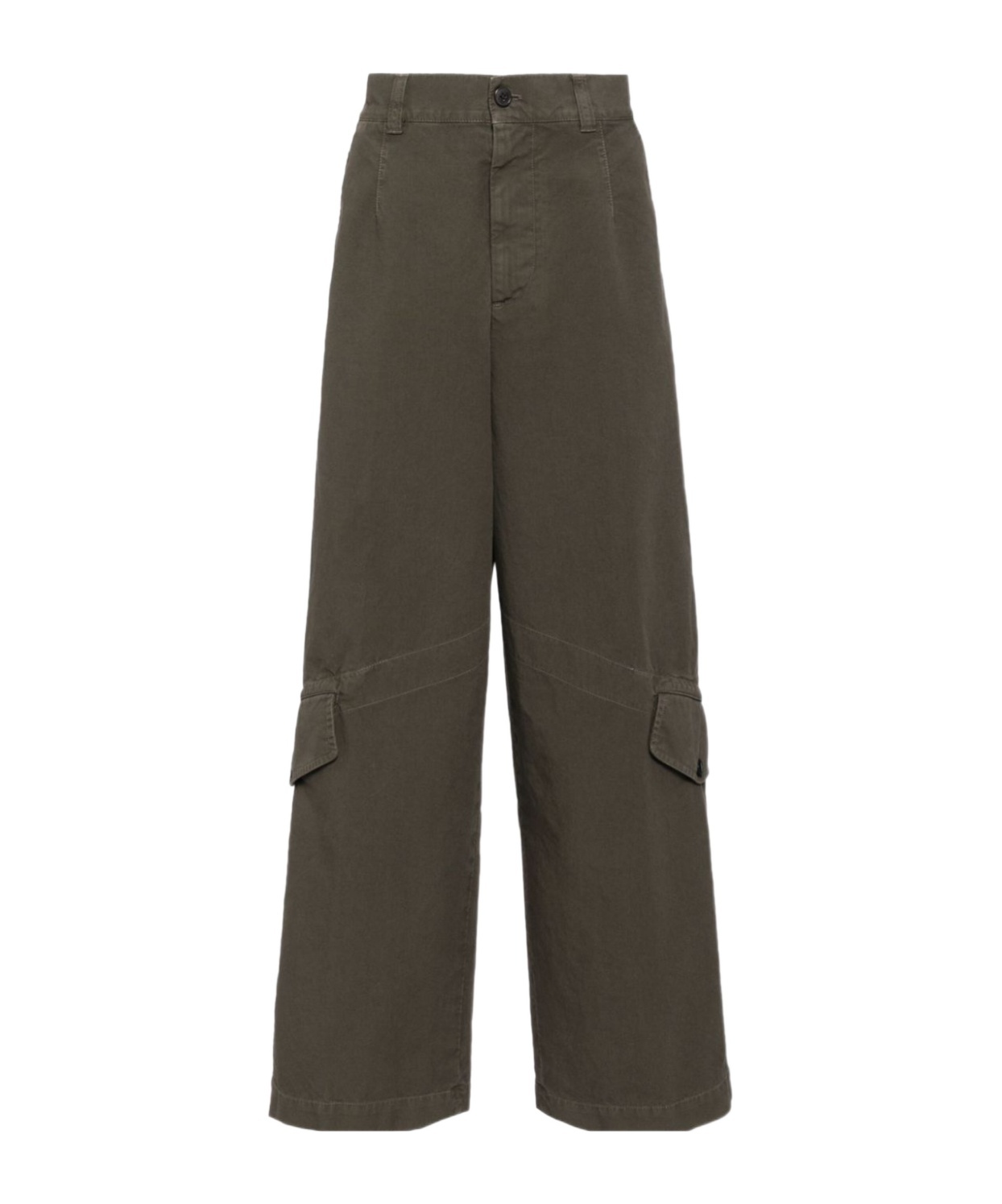 Dries Van Noten Paxford Cotton Pants In Green