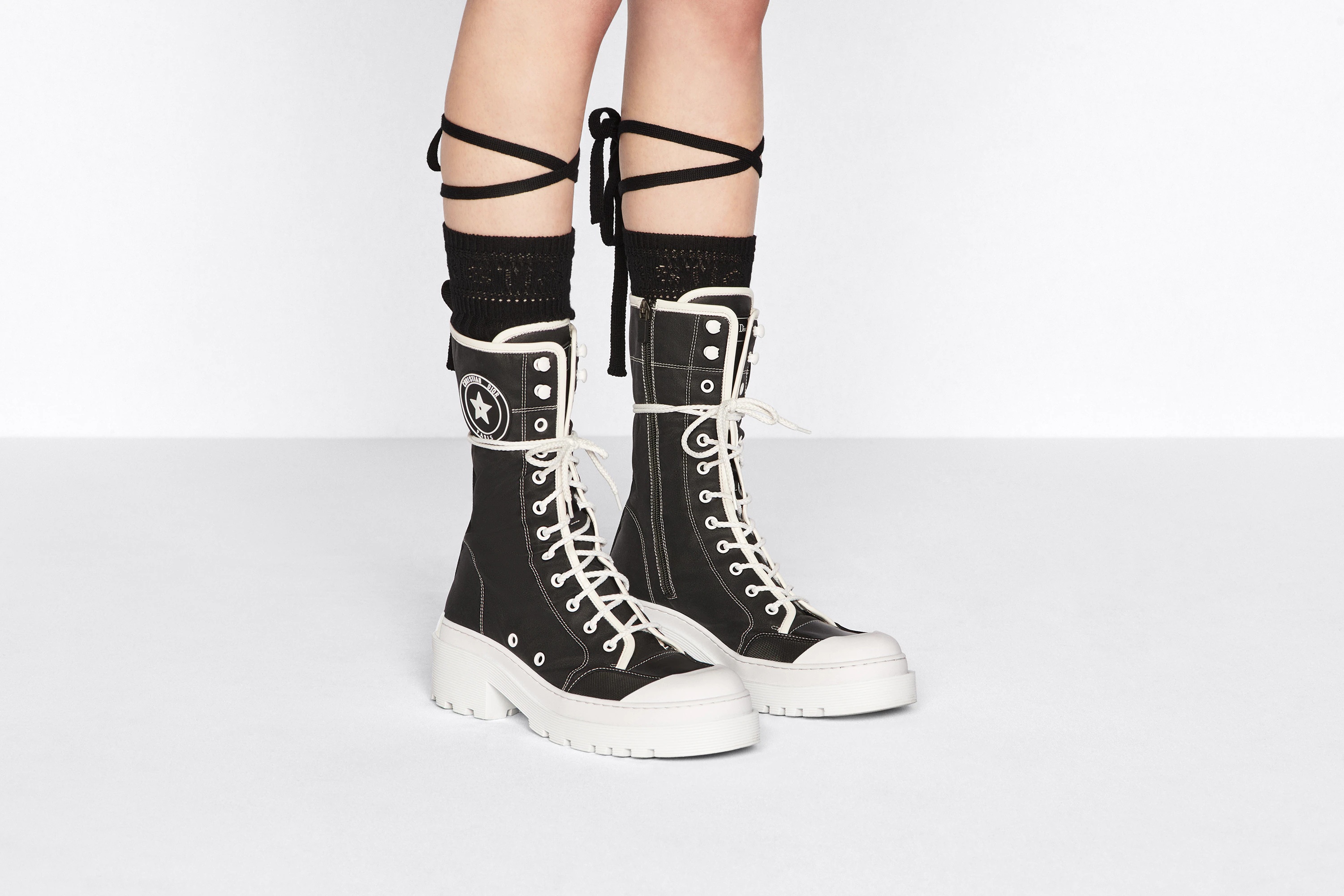 Dior D-rise Short Boots In White
