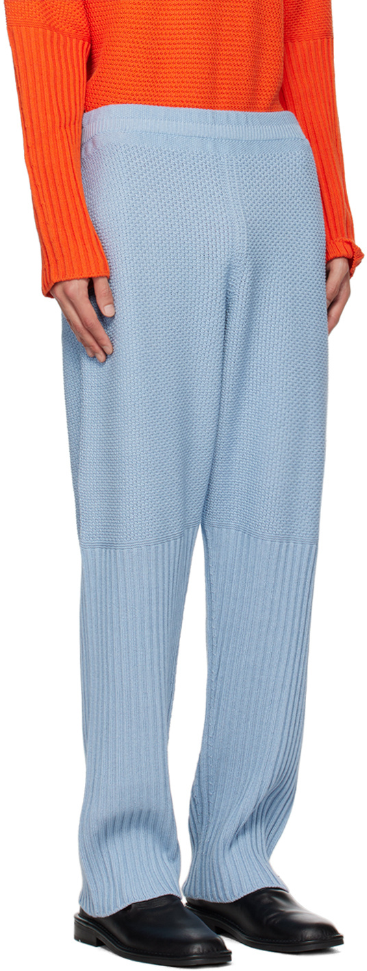 ISSEY MIYAKE TEXTURED KNITTED SWEATPANTS 