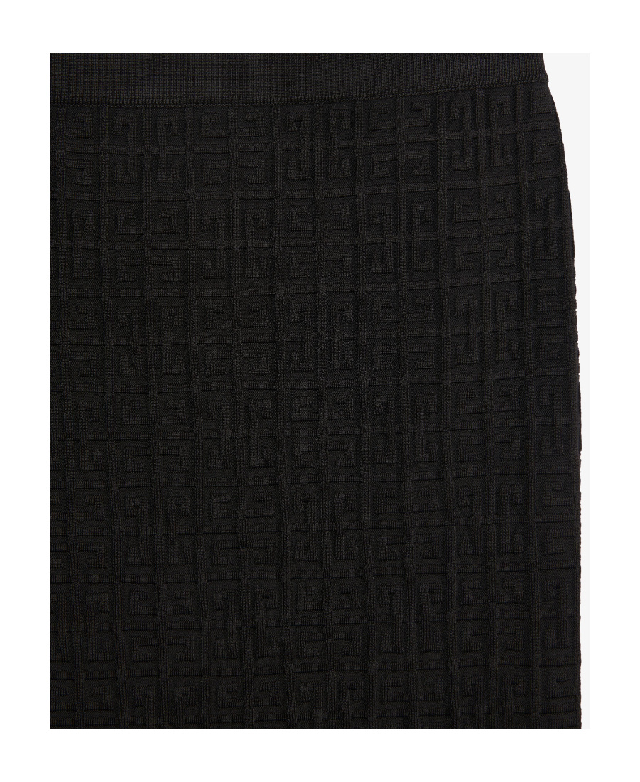 Givenchy 4g Monogram-jacquard Mini Skirt In Black