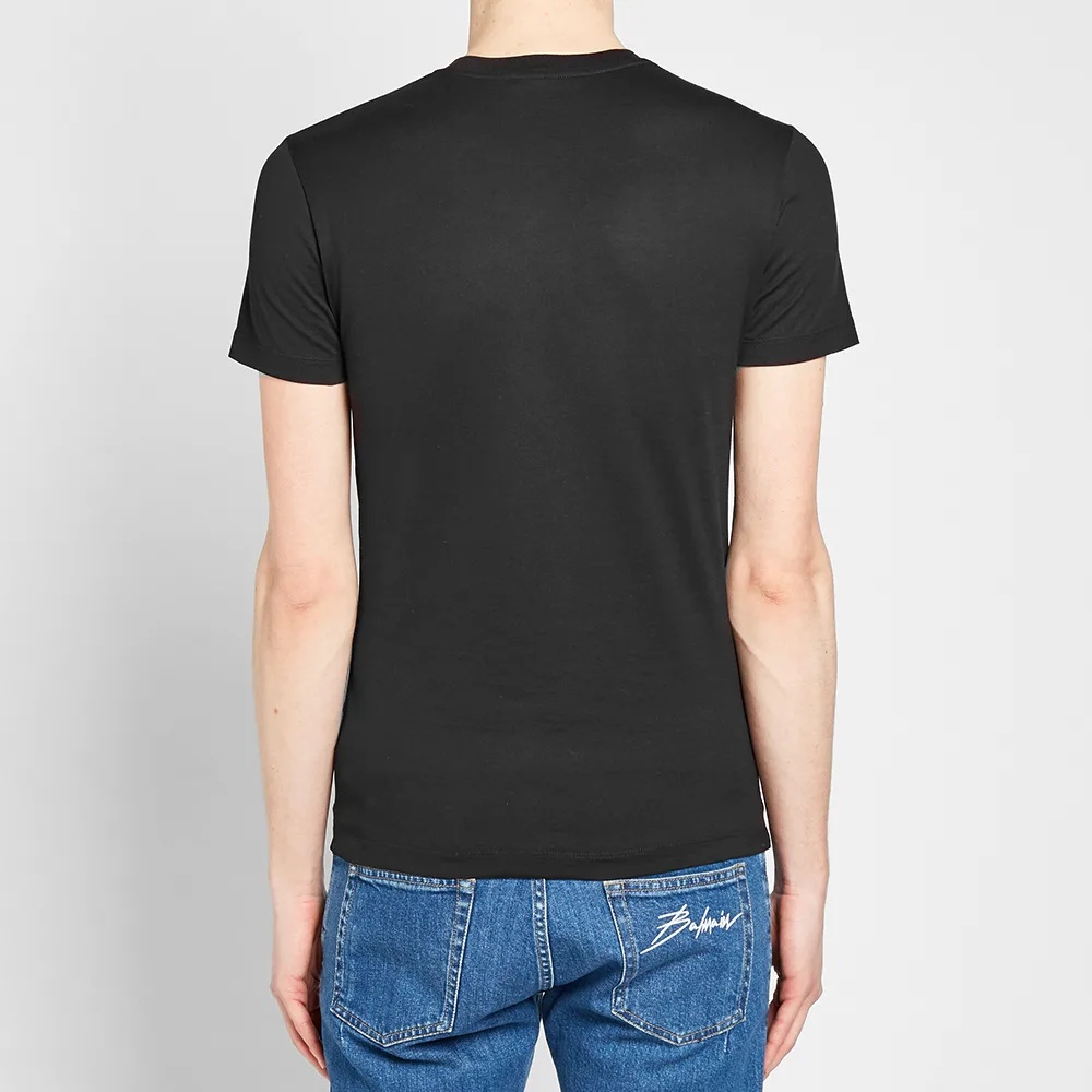 Versace Embroidered Logo T-shirt In Black