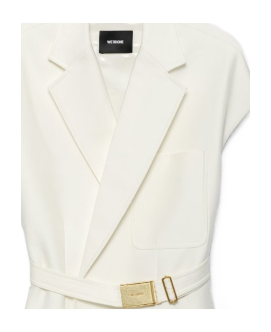 We11 Done Belt Casual Jacket In White