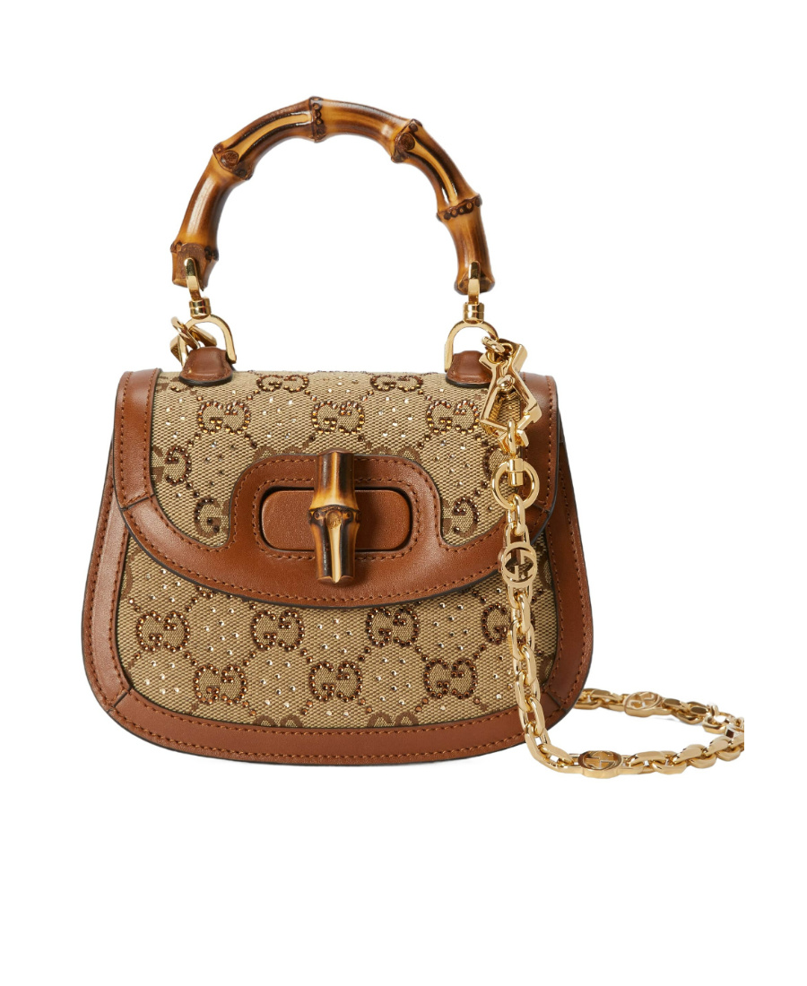 Gucci Bamboo 1947 Series Bamboo Mini Handbag In Brown