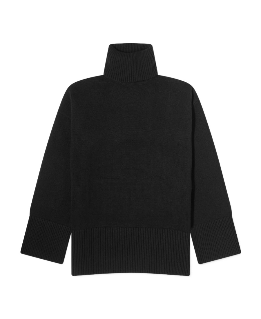 Canada Goose Oversized Knit Sweater Side Slits In Black