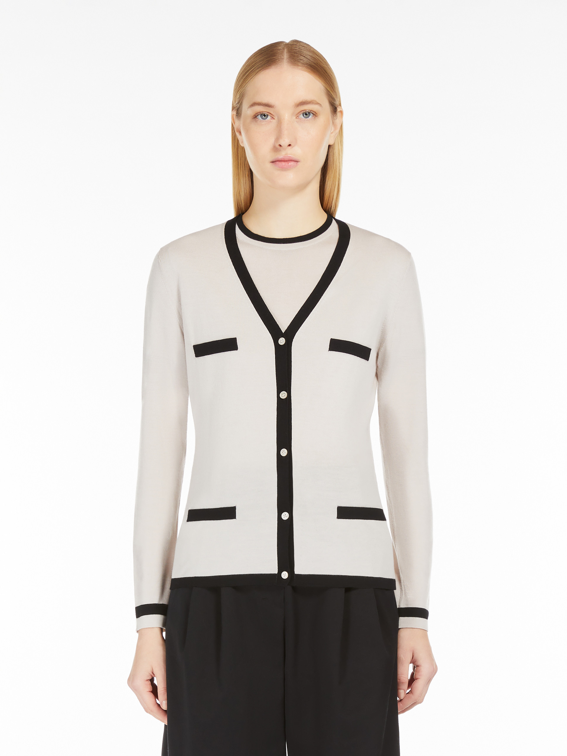 MAX MARA 'S MAX MARA V-NECK BUTTONED CARDIGAN 