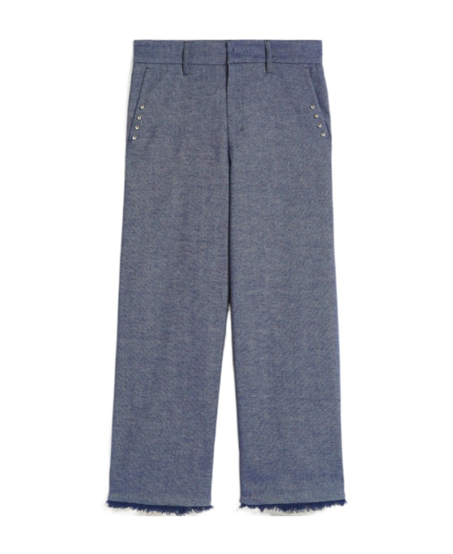 Max Mara Corfu Straight Casual Pants In Gray