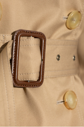 Chloé Cotton Gabardine Short Trench Coat In Brown