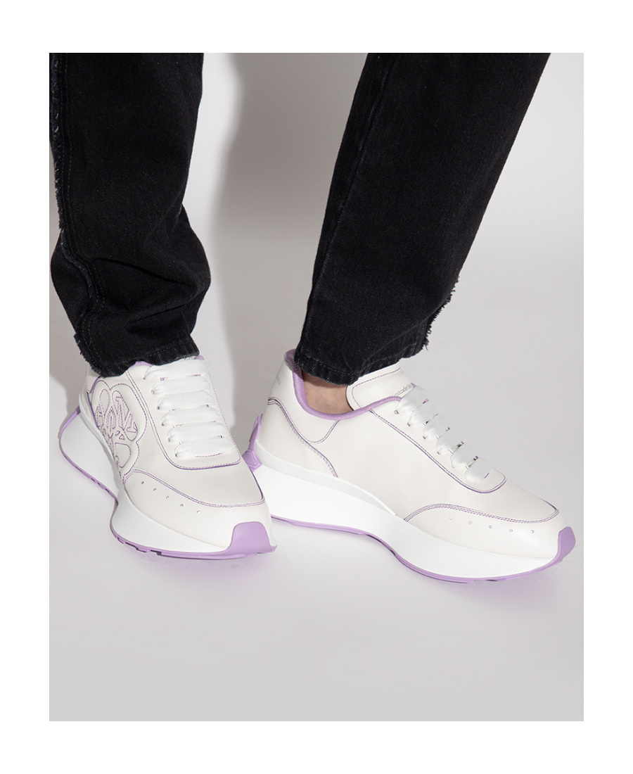 Alexander Mcqueen Woman Sneakers Off White Size 11 Soft Leather In White