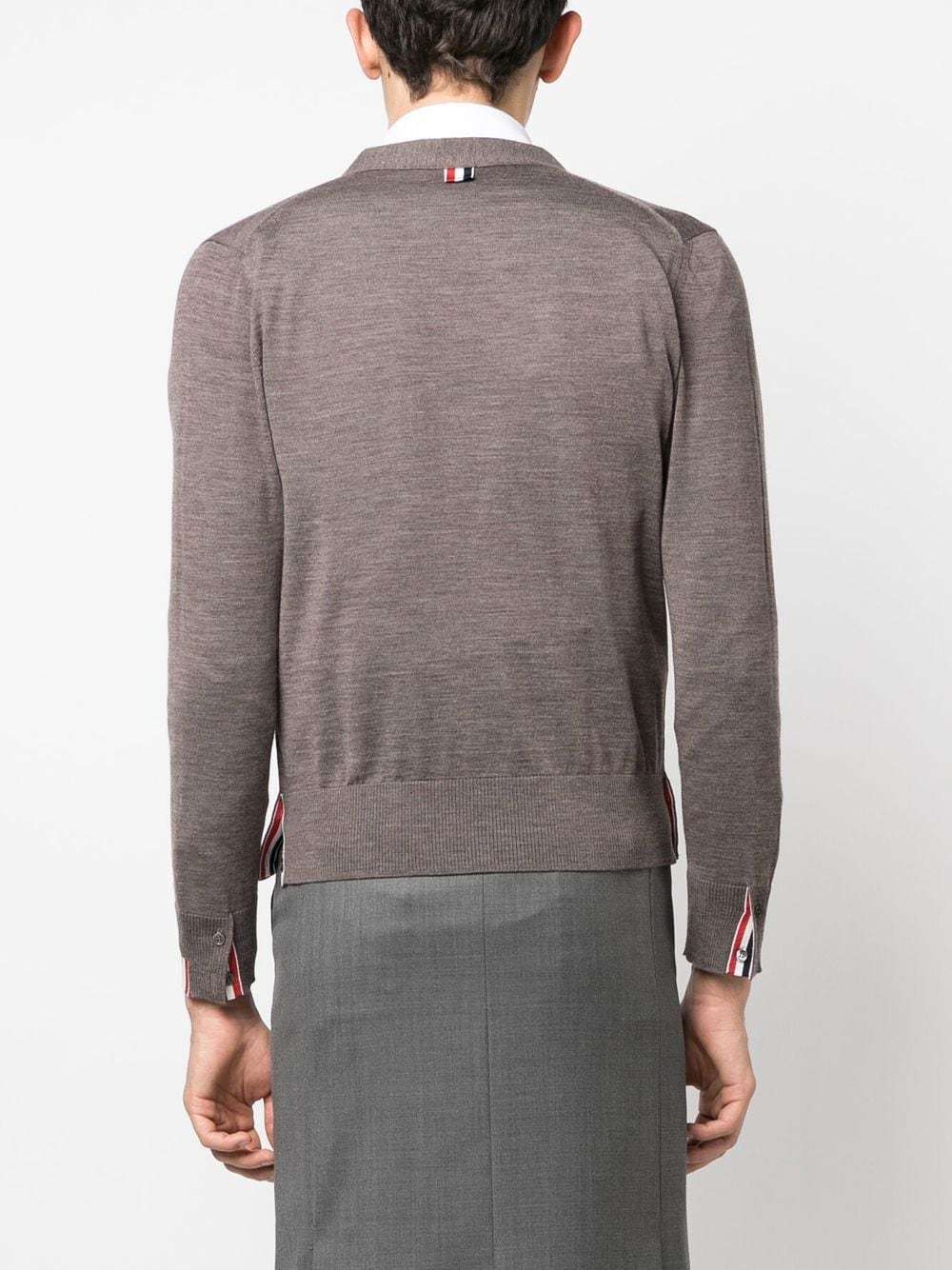 Thom Browne Button-up Cardigan In Gray