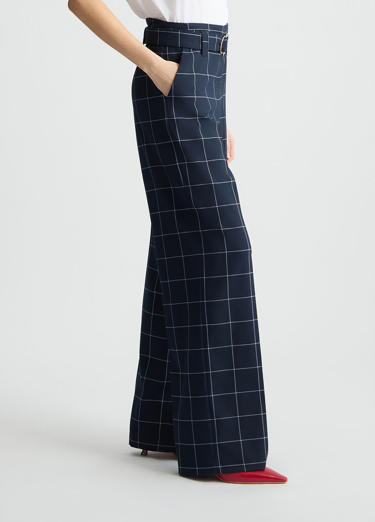 Shop Liu •jo Tailored Check Trousers