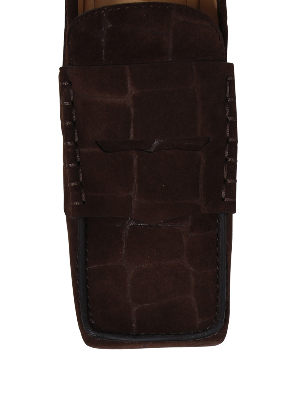 Shop Jacquemus Square Head Loafer Shoes In Black