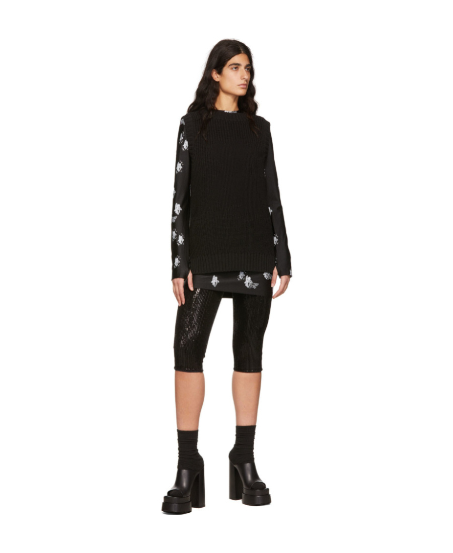 We11 Done Artwork Dress In Black