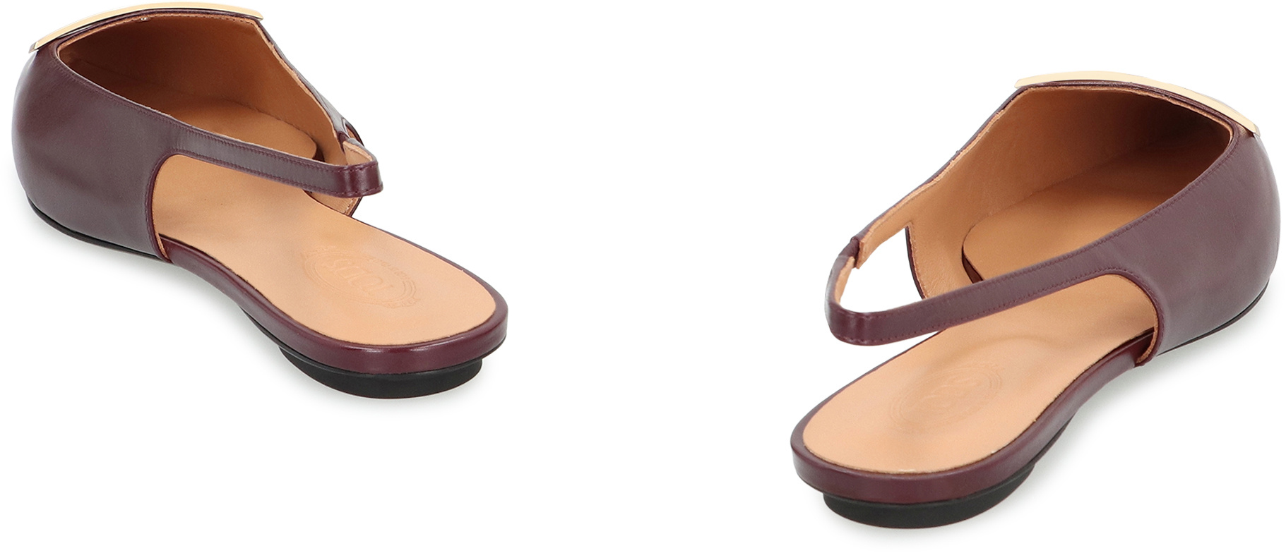 Tod's Pointed Flat Sandals In Red